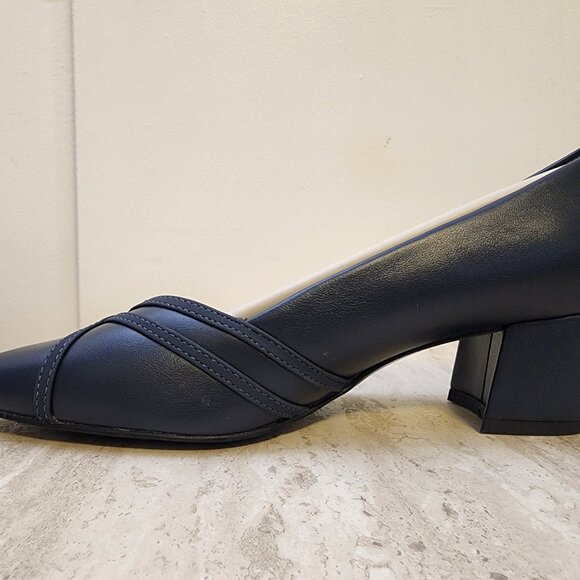 Easy Street Easy Street Womens Lotus Bloc Navy 7M - B023 - Picture 7 of 11